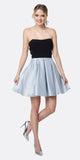 Juliet 829 Two Tone Sweetheart Short Dress Homecoming Silver