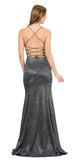 Black/Silver Mermaid Style Glitter Long Prom Dress
