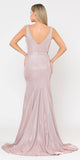 Poly USA 8704 Rose Gold Mermaid Style Long Prom Dress Sleeveless