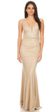 Fashion Eureka 8987 Champagne Shimmering Mermaid Long Prom Dress
