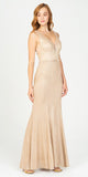 Fashion Eureka 8987 Champagne Shimmering Mermaid Long Prom Dress
