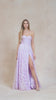 Juliet 2403 Long Butterfly Glitter Embroidered Gown with Corset Top