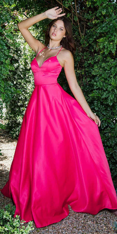 Eureka 9008 Dolce Satin A-Line Dress Corset Back