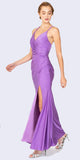 Eureka Fashion 9333 Victorian Lilac Fit and Flare Evening Gown with Slit 