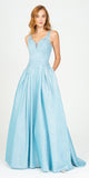 Eureka Fashion 9606 Ice Blue Shimmering Long Prom Dress Appliqued Bodice
