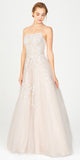 Eureka Fashion 9757 Appliqued Ivory Prom Ball Gown Lace-Up Back