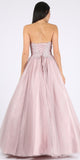 Victorian Lilac Prom Ball Gown Strapless