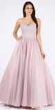 Victorian Lilac Prom Ball Gown Strapless