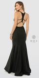 Long Halter Mermaid Prom Dress Black