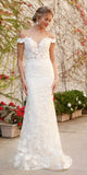 Nox Anabel C439 Off The Shoulder Boho Inspired White Lace Mermaid Gown