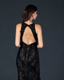 Aspeed USA L1865 Fitted Lace Black/Nude Mermaid Dress Sleeveless Cut-Out Back