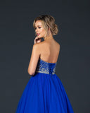 Aspeed L2056 Royal Blue Strapless Quinceanera Dress Appliqued Bodice