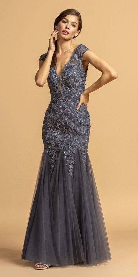Charcoal store formal dress