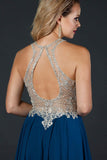 Aspeed L2231 Halter Long Dress with Cut-Out Back