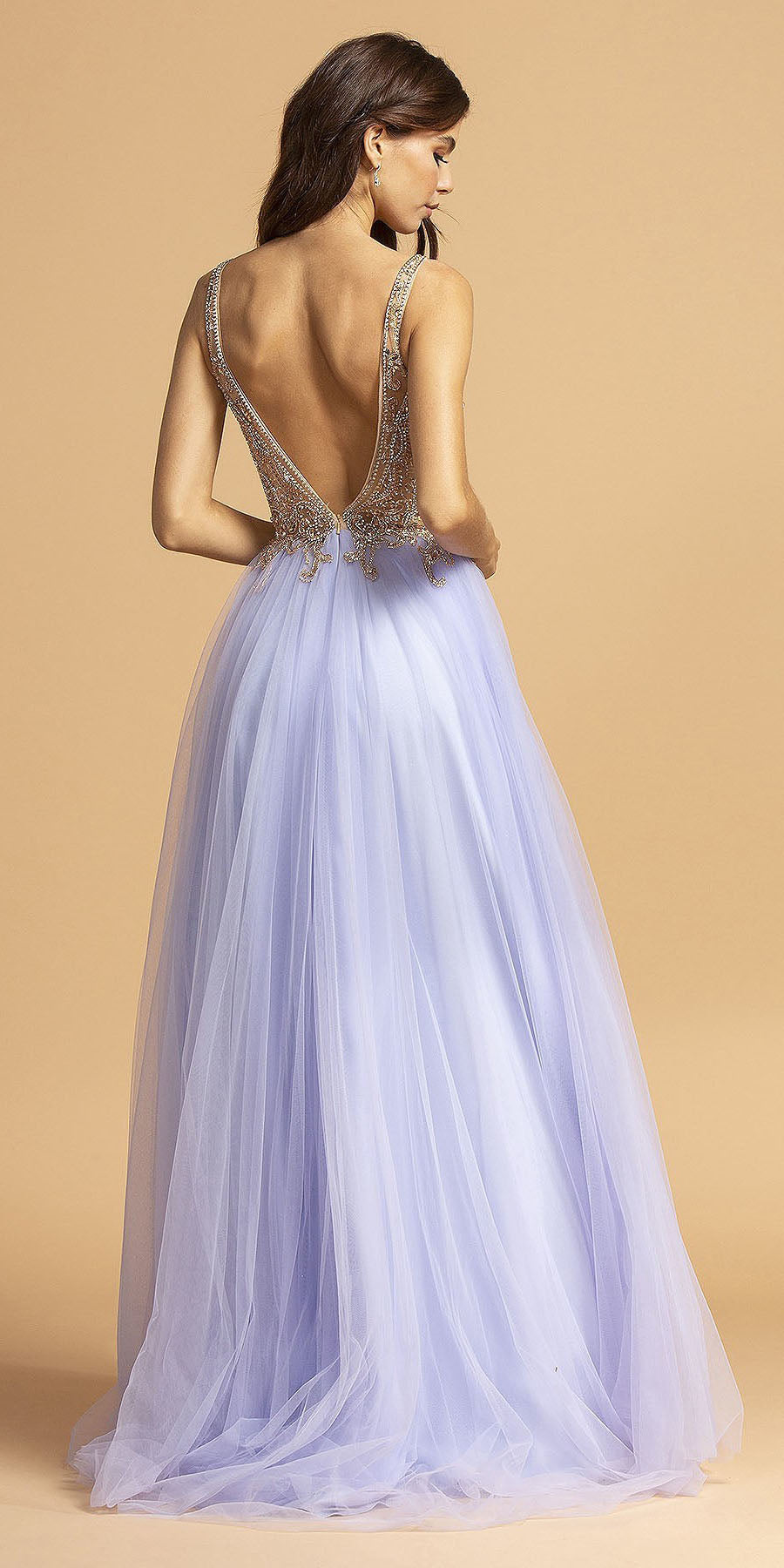 Aspeed L2239 Embellished Bodice Long Dress with Slit