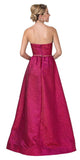 Aspeed USA L2427 Magenta Strapless Long Prom Dress with Sweetheart Neckline 