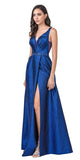 Aspeed L2430 Metallic Long Dress with Pockets and Slit