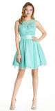 Aspeed LH056 Short Jade Homecoming Dress Lace Bodice