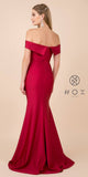 Nox Anabel N295 Dark Red Off-Shoulder Mermaid Long Prom Dress