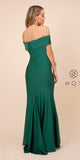 Nox Anabel N295 Green Off-Shoulder Mermaid Long Prom Dress