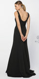 Nox Anabel Q010 Black V-Neckline Long Formal Dress Sleeveless