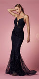 Nox Anabel R282 Gold Mermaid Long Prom Dress Corset Open-Back