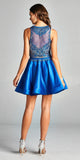 Royal Blue Two-Piece Homecoming Dress with Pockets