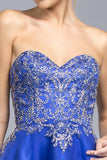 Aspeed USA S2040 Royal Blue Sweetheart Neckline Strapless Homecoming Short Dress