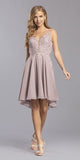 High and Low Homecoming Short Dress Mauve