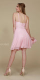 Nox  Anabel T629 Blush A Line Short Homecoming Halter Dress Back View