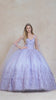 Juliet 1442 Long 3D Butterfly Appliques Strapless Bodice Cape Quinceanera Dress