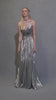 Juliet 226 Metallic Pleated Long Dress A-Line Lace-Up Back