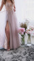 Andrea & Leo A0672 Deep V-Neck Embellished Long Prom Dress with Slit Rosewood