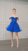 Juliet 880 Glitter Tulle A-Line Cold-Shoulder Homecoming Dress.