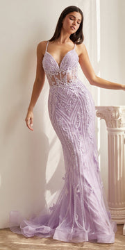 Ladivine CD992 Floor Length Embellished Fitted Mermaid Gown