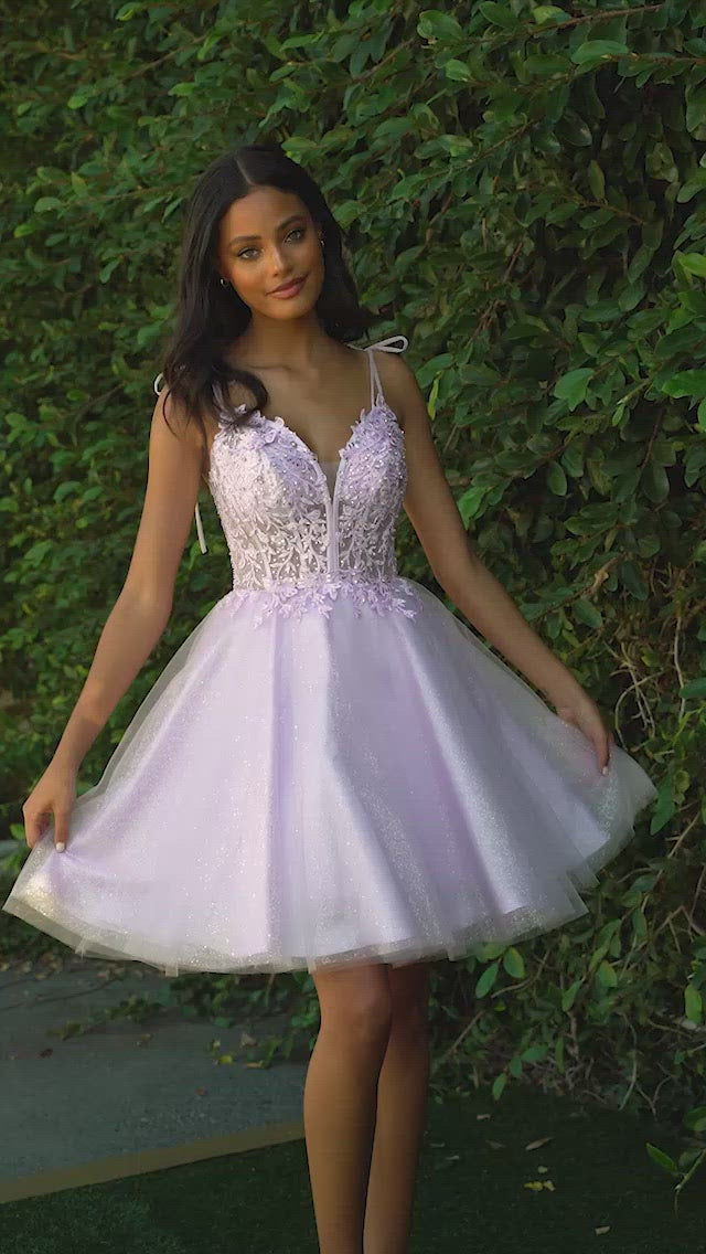 Cinderella Divine CD0188 Short A-Line Tulle and Lace Dress