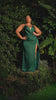 Cinderella Divine 7489C Floor Length Fitted V-Neckline Illusion Side Cut Outs