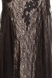 Aspeed USA L1865 Fitted Lace Black/Nude Mermaid Dress Sleeveless Cut-Out Back