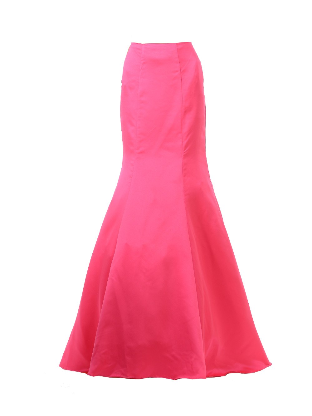 Poly USA SK18 - Hot Pink Mermaid Skirt Satin Ruffled Back 