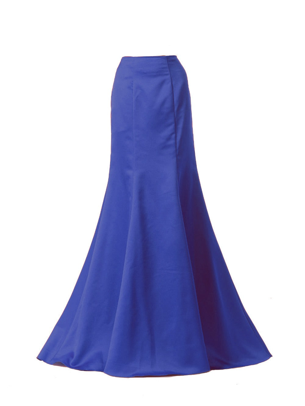 Poly USA SK18 - Royal Blue Mermaid Skirt Satin Ruffled Back 