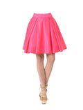 Poly USA SK22 - Hot Pink Short A Line Skirt With Pockets