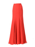 Poly SK24 - Full Length Chiffon Skirt Red