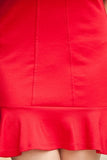 Short Red Dress Peter Pan Collar Back Zipper Sleeveless