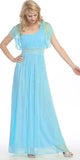 Ankle Length One Shoulder A Line Turquoise Formal Dress