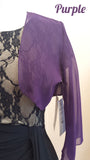 Mid Length Sleeve Sheer Purple Chiffon Bolero Jacket 3/4 Length Shrug