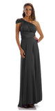 Poly USA 7022 - Long Black Convertible Jersey Dress 20 Different Looks