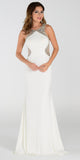 Poly USA 7192 Full Length Sexy Prom Gown White Sheath