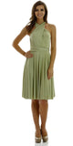 Poly USA 7020 Short Convertible Jersey Dress Green 20 Different Looks 