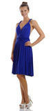 Short Convertible Jersey Dress Royal Blue 20 Different Looks