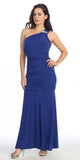 ITY Long Royal Blue One Strap Gown Semi Formal
